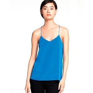 Blue spaghetti strap tank